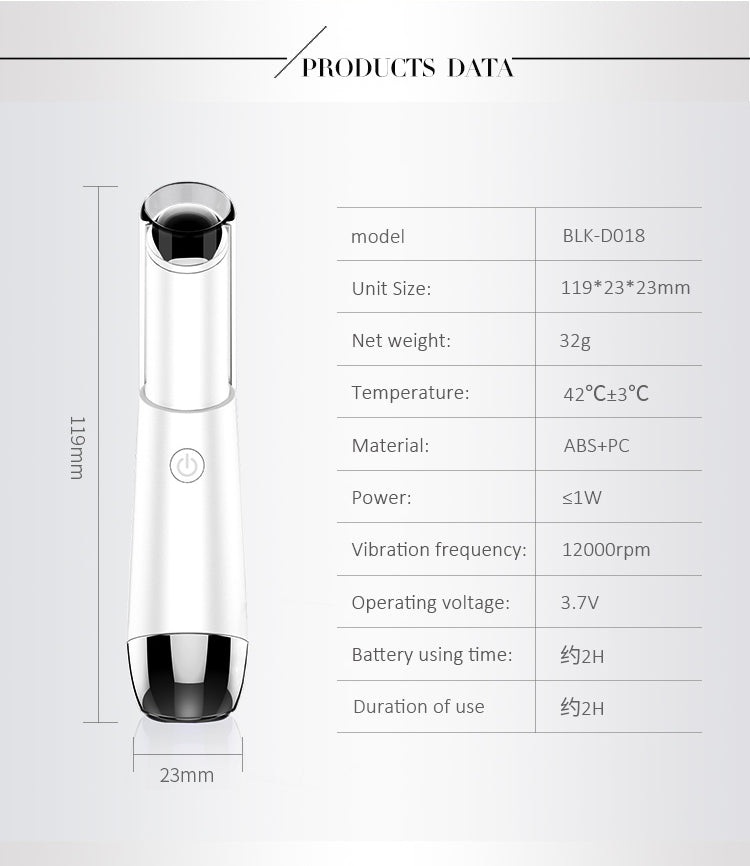 D018 Eye & Lip Beauty Device - Warming Massage for Eyes and Lips