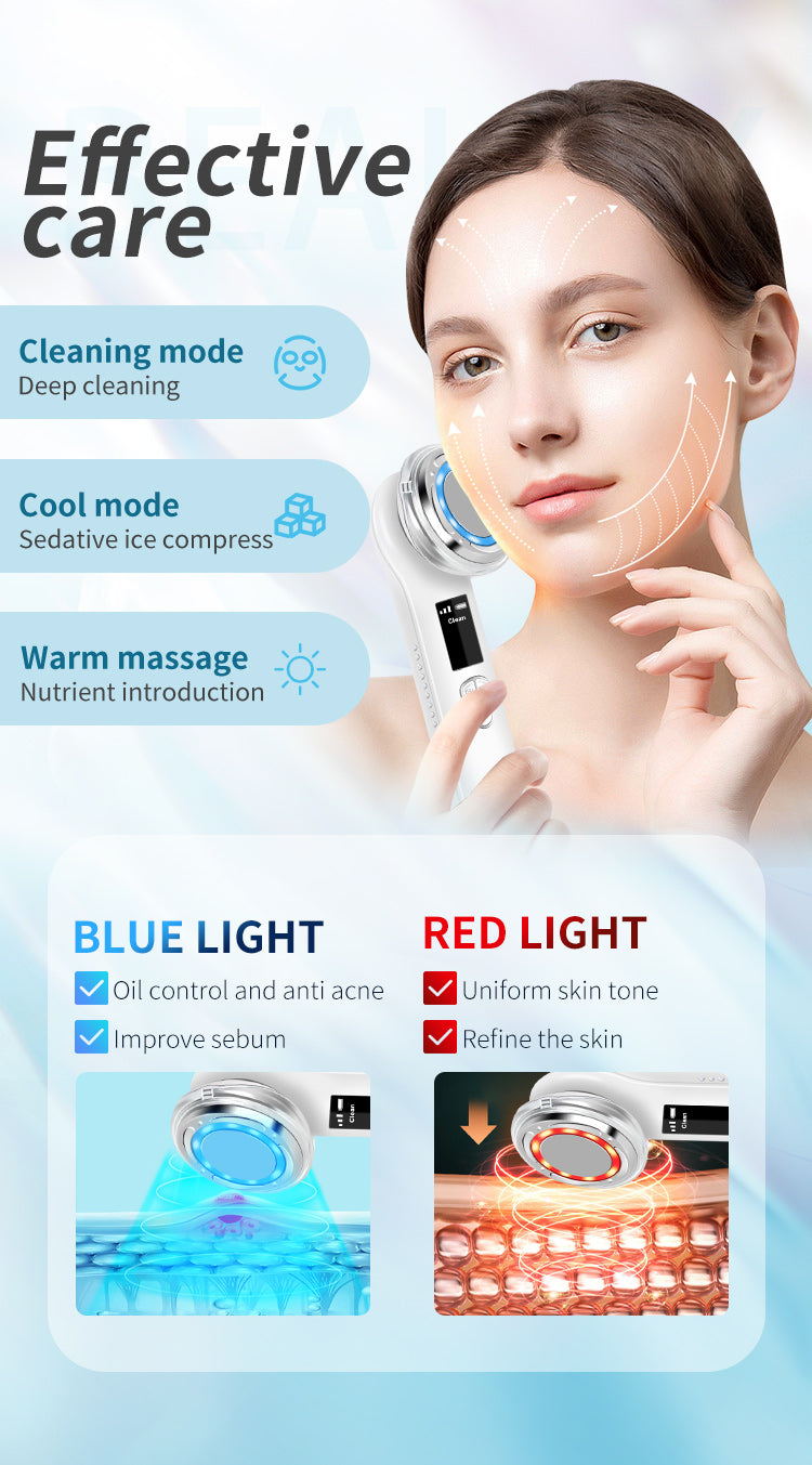 D828 Cold & Hot Facial Beauty Device - Skin Firming & Pore Care