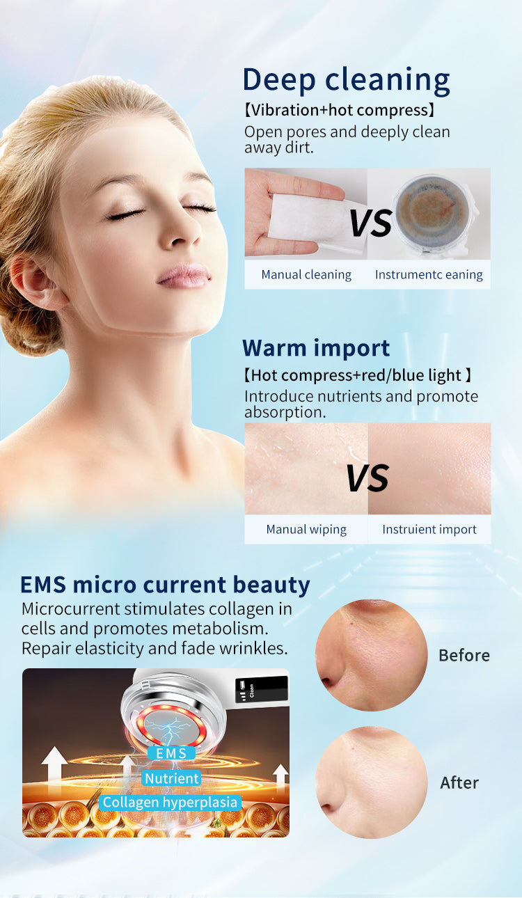 D828 Cold & Hot Facial Beauty Device - Skin Firming & Pore Care