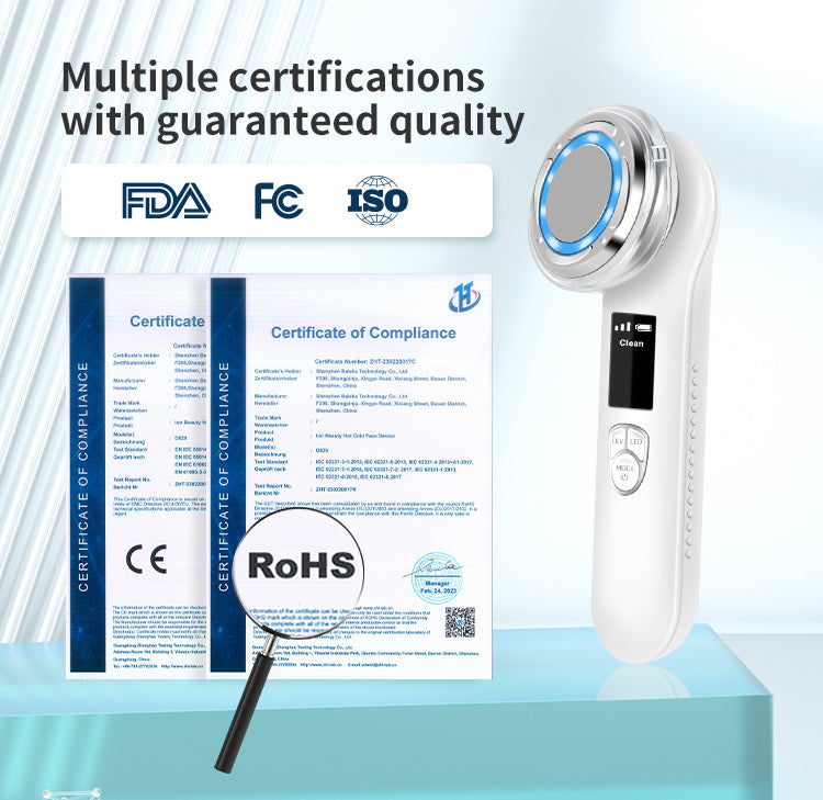 D828 Cold & Hot Facial Beauty Device - Skin Firming & Pore Care
