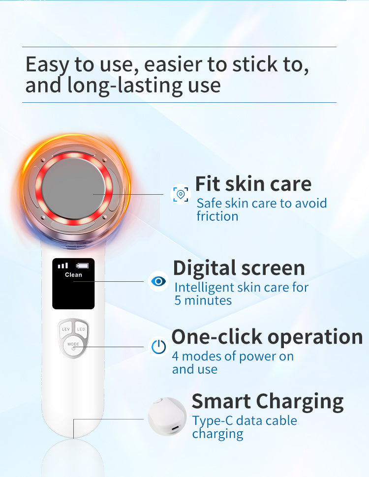 D828 Cold & Hot Facial Beauty Device - Skin Firming & Pore Care