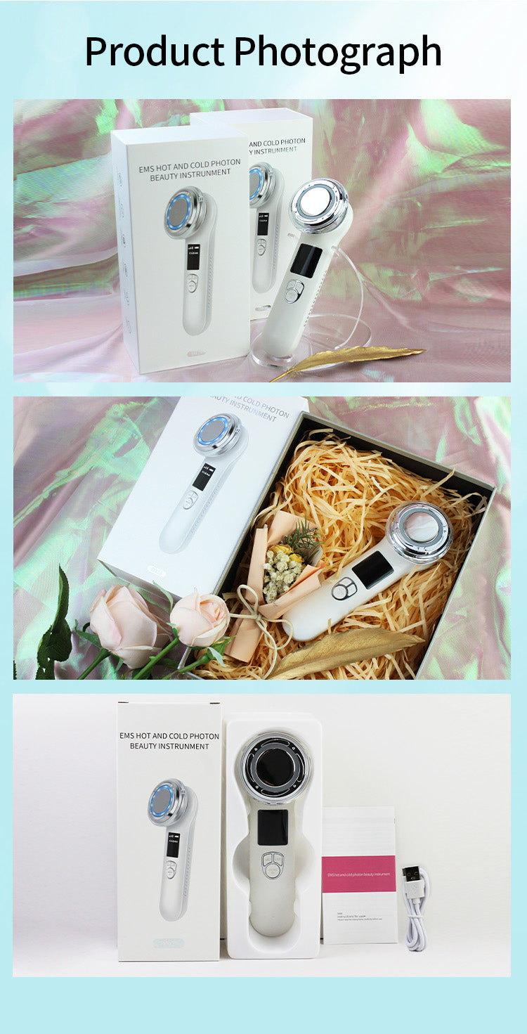 D828 Cold & Hot Facial Beauty Device - Skin Firming & Pore Care