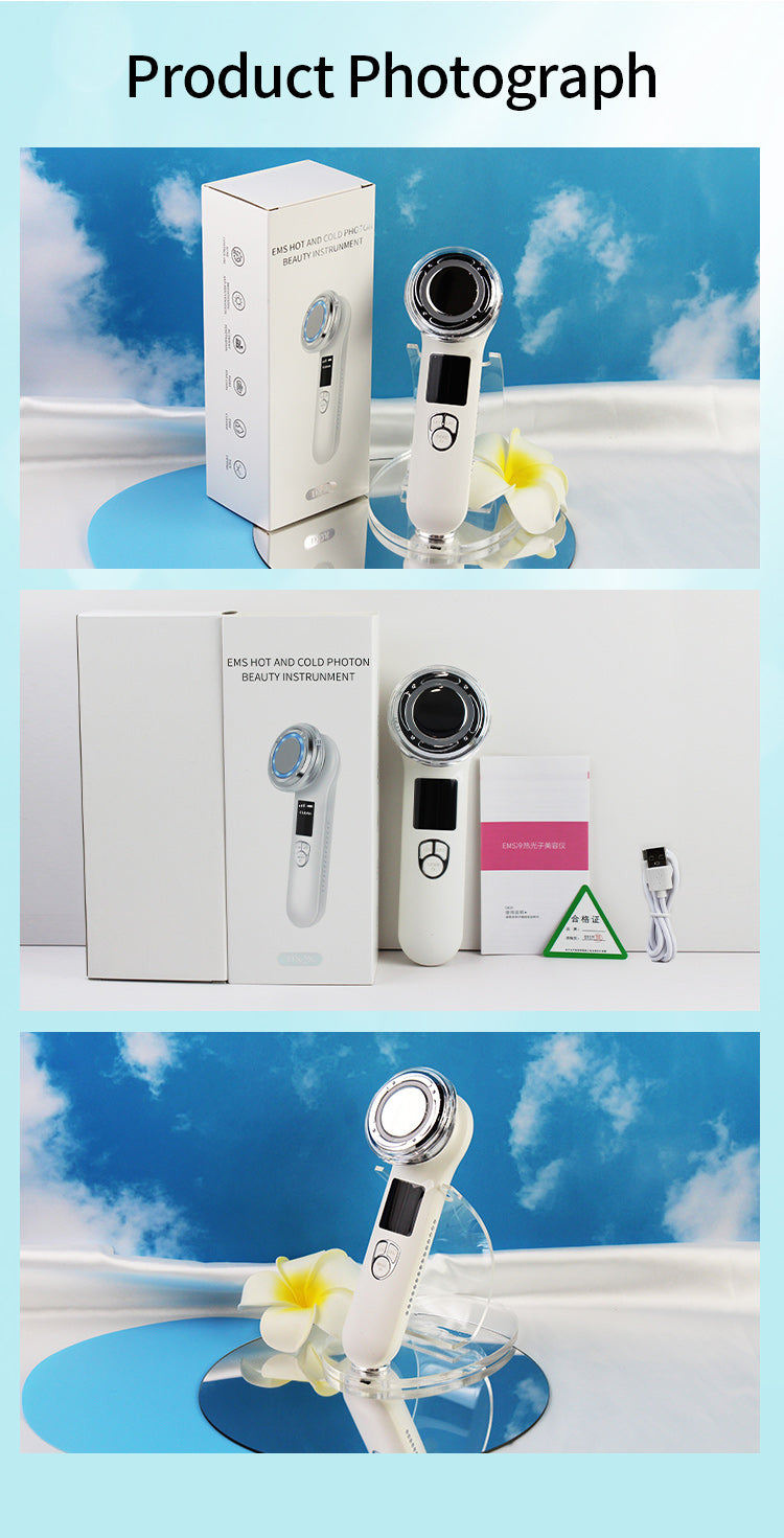D828 Cold & Hot Facial Beauty Device - Skin Firming & Pore Care