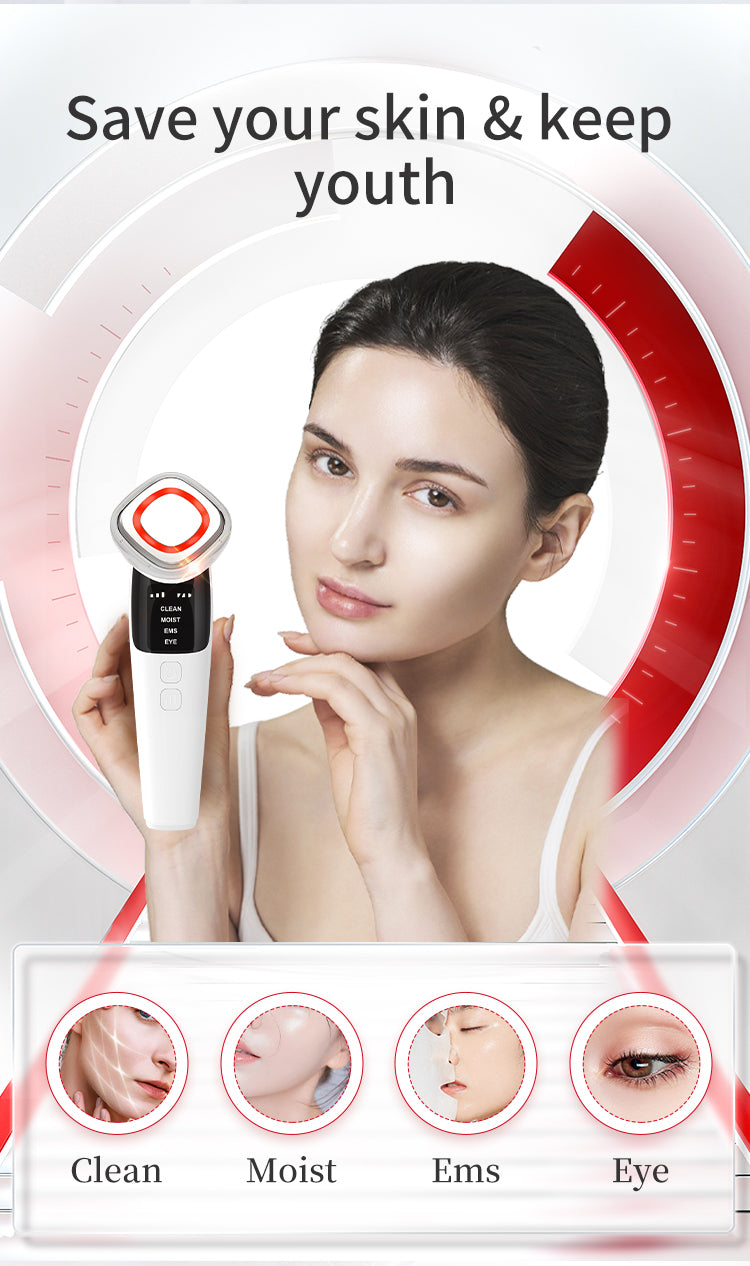 D835 EMS Warm Chromotherapy Beauty Device - LED Color Light Import