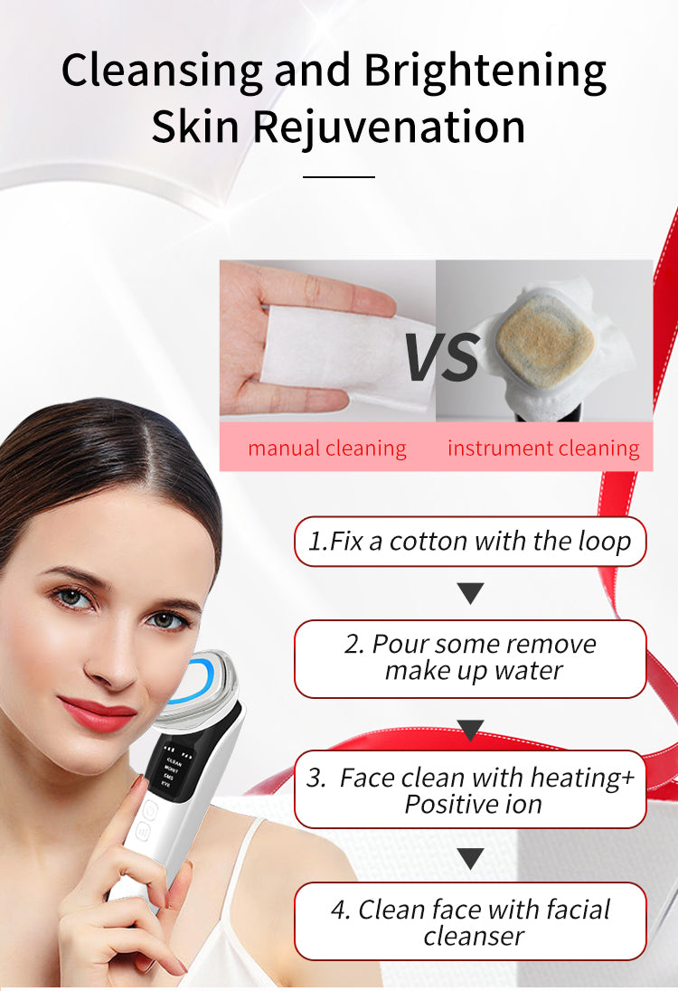 D835 EMS Warm Chromotherapy Beauty Device - LED Color Light Import