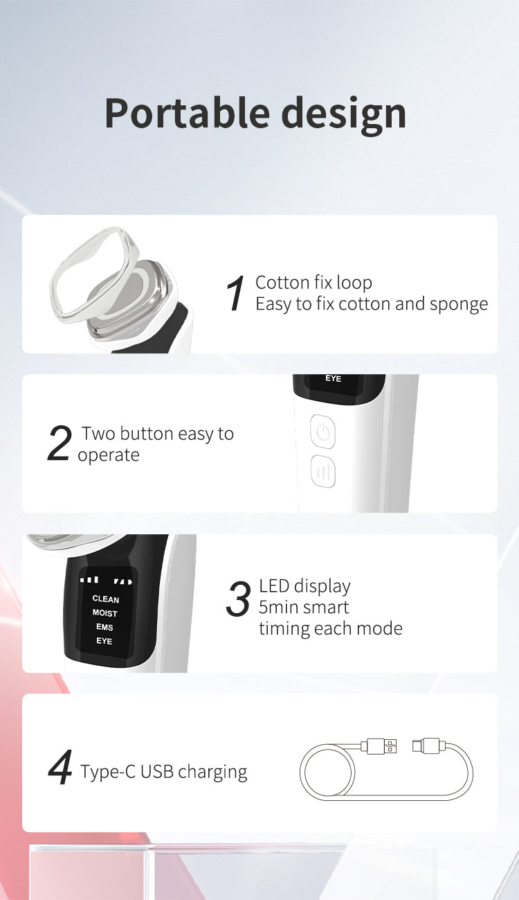 D835 EMS Warm Chromotherapy Beauty Device - LED Color Light Import