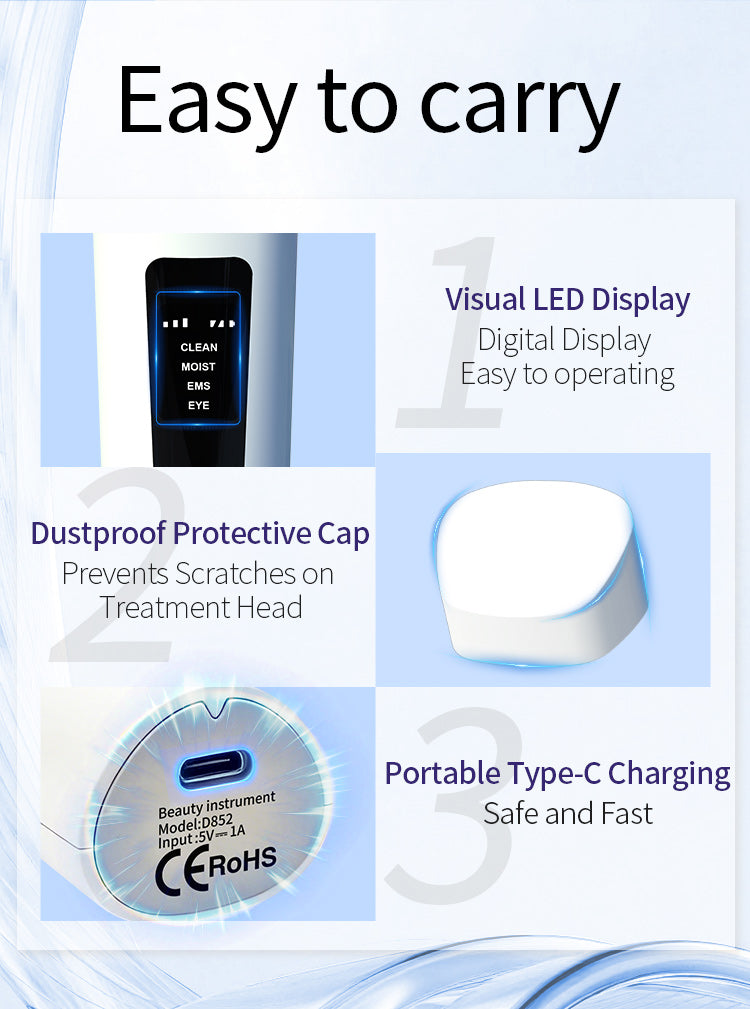 D852 Lifting Chromotherapy Beauty Device - LED Color Light Import