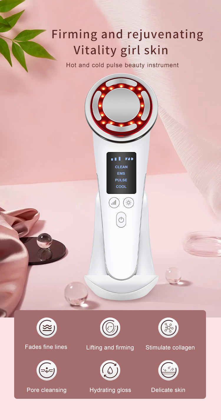 C812 冷熱脈衝臉部美容儀 - EMS 微電流與毛孔護理