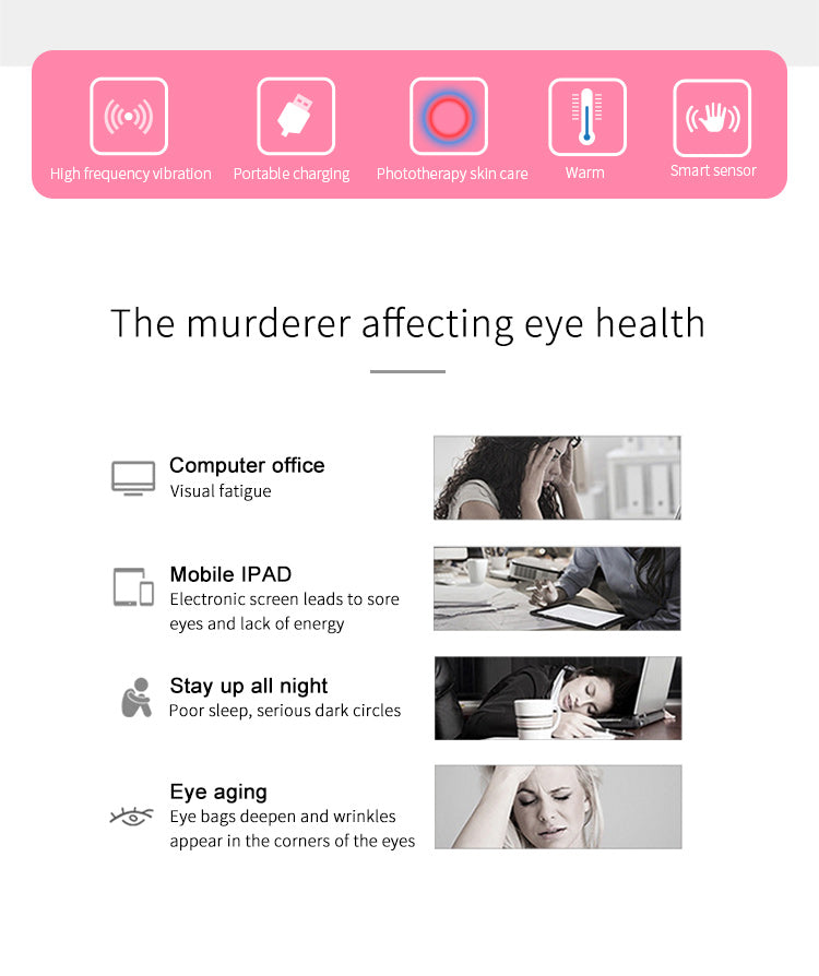 D018 Eye & Lip Beauty Device - Warming Massage for Eyes and Lips