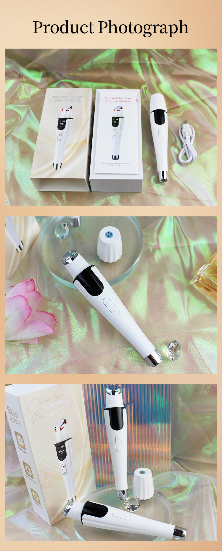 D830 Warm Ion Beauty Eye Device - New Version with Screen
