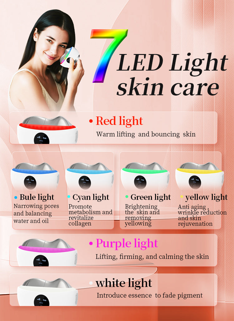 D850 刮痧儀 - 多色 LED 臉部雕塑按摩器